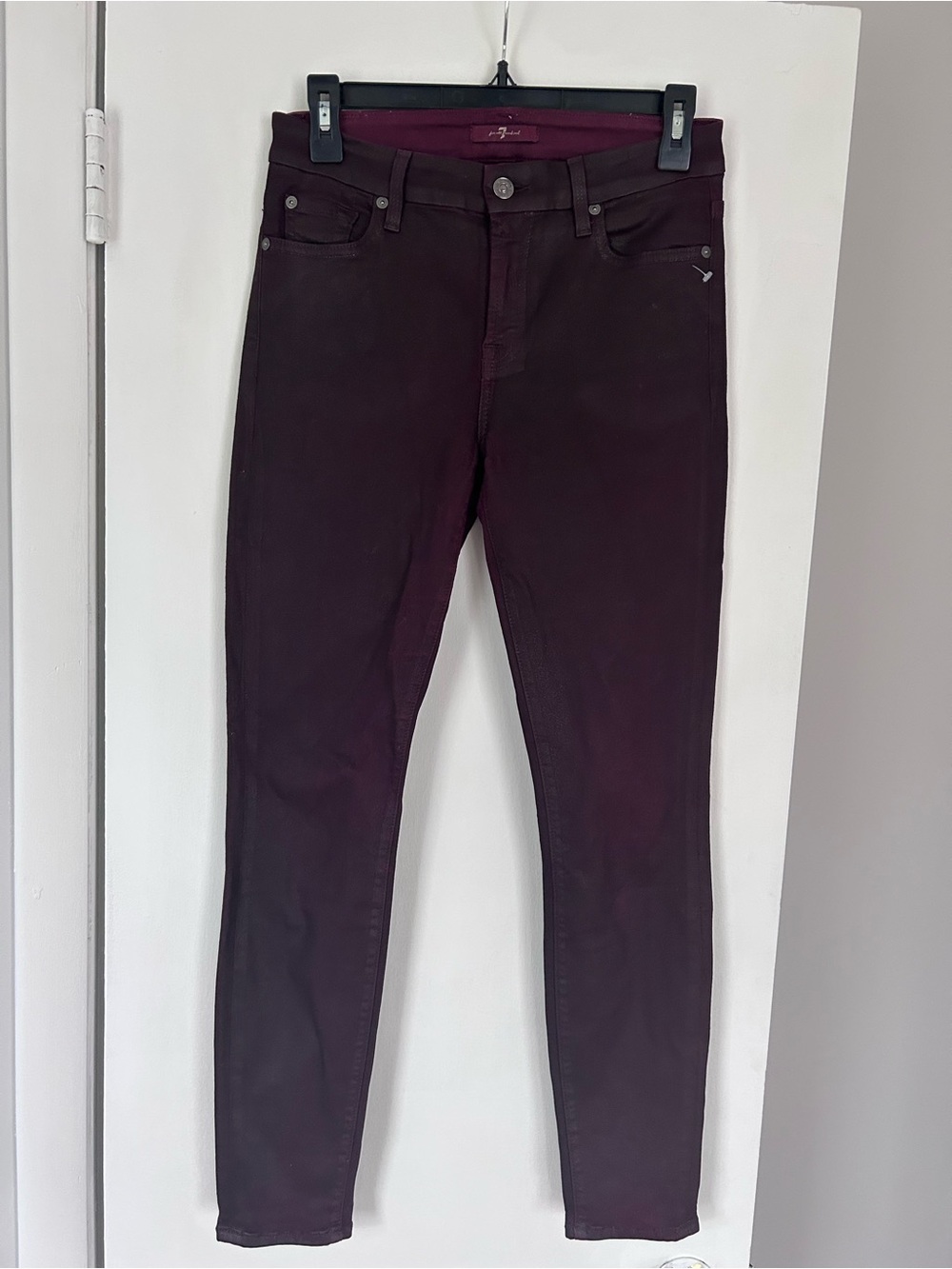 7 For all man kind! Women’s Dark Burgundy Slim Jeans